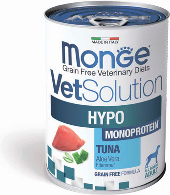 Влажный ветеринарный корм для собак Monge VetSolution Dog Hypo с тунцом (400г)