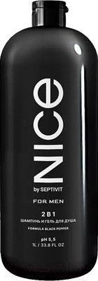 Шампунь-гель для душа NICE by Septivit Мужской 2в1 (1л)
