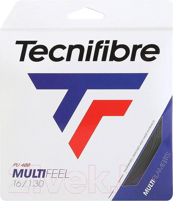 Струна для теннисной ракетки Tecnifibre Multifeel 1.30 / 02GMU130XB (12м, черный)