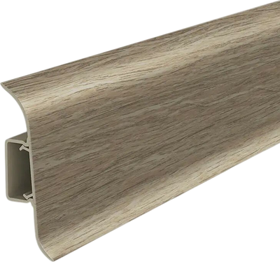 Плинтус Ideal Классик 211 Дуб рустик 55мм с центральной планкой (2.2м)