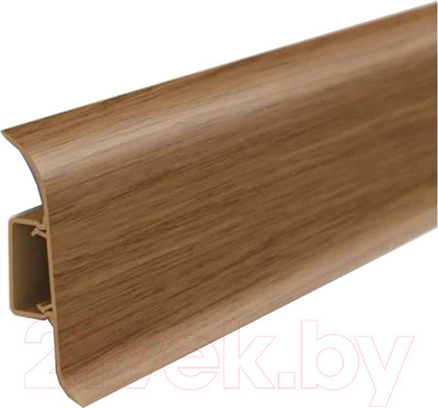Плинтус Ideal Классик 217 Дуб темный 55мм с центральной планкой