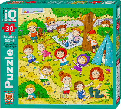 Пазл Айрис-пресс IQ для малышей. Веселые малыши 3+ / 9785811272464 (30эл)
