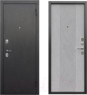 Входная дверь Гарда Nova Серебристый/бетон снежный (86x205, правая)