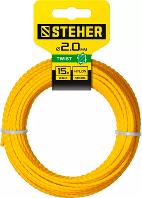 Леска для триммера Steher Квадратная 2мм 15м / 75020-2.0