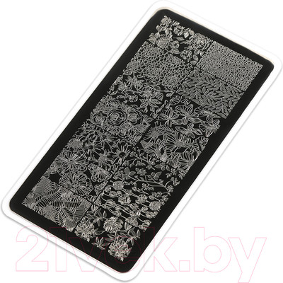 Пластина для стемпинга E.Mi №12 Цветочный сад