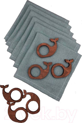 Сервировочная салфетка ОМурМебель Кит с кольцами (6шт)