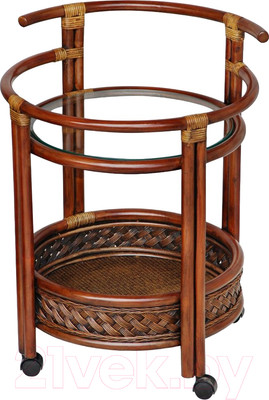 Сервировочный столик Tetchair Andrea Pecan Washed 55x55x75 (античный орех)