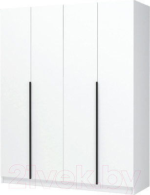 Шкаф Стендмебель Лион ШК-03 4-х створчатый (белый)