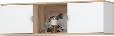 Полка Стендмебель Юкки ПЛ 1 1200 (белый/дуб делано)