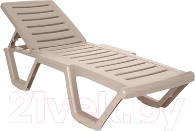 Шезлонг Ellastik Plast Атлант 184x62x33 (грэй)