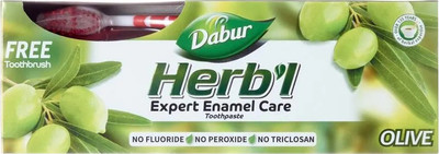 Набор для ухода за полостью рта Dabur Зубная паста с экстрактом оливы + зубная щетка (150г)