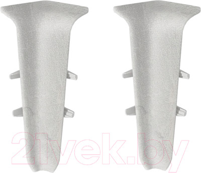 Уголок для плинтуса Ideal Деконика 186 Алюминий (7см, 2шт, внутренний, флоупак)