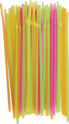 Набор одноразовых трубочек Паксервис Гофрированная 210мм / 287334 (750шт, ассорти)