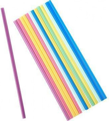 Набор одноразовых трубочек Паксервис Прямая 240мм / 286849 (500шт, цветной)