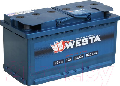 Автомобильный аккумулятор Westa 6СТ-92 VLR Euro П240023 (92 А/ч)