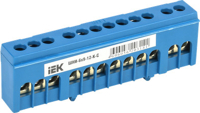 Шина нулевая IEK YNN10-69-12KD-K07