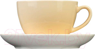 Чашка с блюдцем Corone Gusto 4616/4618 / фк1609 (кремовый)