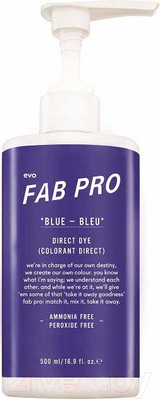 Пигмент прямого действия EVO Labs Fab Pro Blue Direct Dye Синий (500мл)