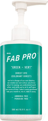 Пигмент прямого действия EVO Labs Fab Pro Green Direct Dye Зеленый  (500мл)