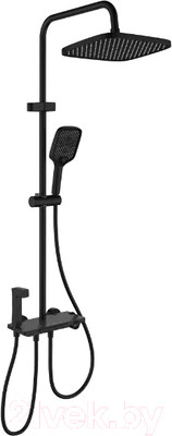 Душевая система со смесителем Berges Pulsar / 075012 (черный матовый)