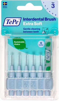 Ершики межзубные TePe Interdental Brush Extra Soft №3 (6шт)