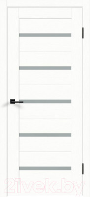 Дверь межкомнатная Velldoris Duplex Экошпон 60x200 (дуб снежный/стекло мателюкс)