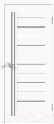 Дверь межкомнатная Velldoris Xline 17 90x200 (белый эмалит/стекло мателюкс)