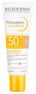 Крем солнцезащитный Bioderma Aquafluide SPF 50+ тон Light Флюид (40мл)