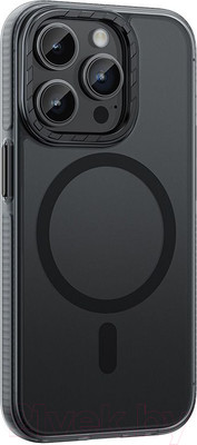 Чехол-накладка Hoco AS2 для iPhone 15 Pro магнитный противоударный (черный)