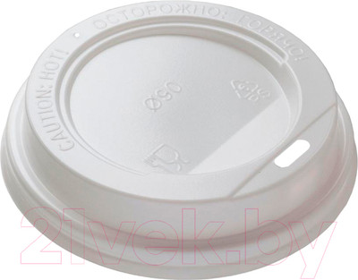 Набор крышек для стаканов Комус 90мм / 1526629 (100шт, белый)