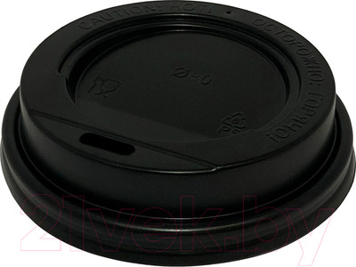 Набор крышек для стаканов Комус Эконом 90мм / 864628 (100шт, черный)