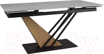 Обеденный стол Signal Genesis 180-240x90 (белый/дуб)