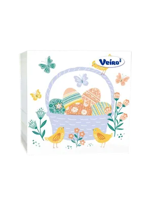 Бумажные салфетки Veiro Столовые сервировочные Микс 2 3сл 33x33 (20л)
