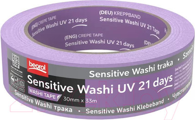Лента малярная Beorol Brutal 21 день UV Washi Paper 30мм/33м