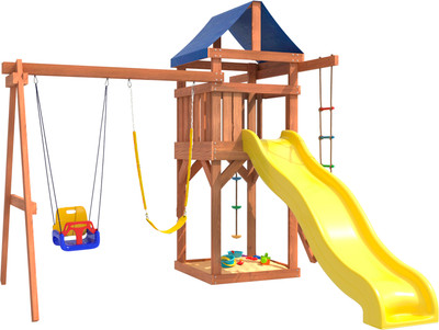 Игровой комплекс National Tree Company С качелями 3 в 1 и гибкими подвесными IgroWoods ДП-15