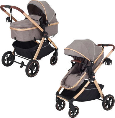 Детская универсальная коляска Rant Basic Roller Gold 2 в 1 / RA161  (Beige)