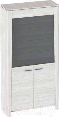 Шкаф с витриной Мебельград Мальта 2-х дверный (дуб винтерберг)