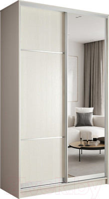 Шкаф-купе Евва 120 ВS.02 / АЭП ШК.2 03 (бодега/хром)