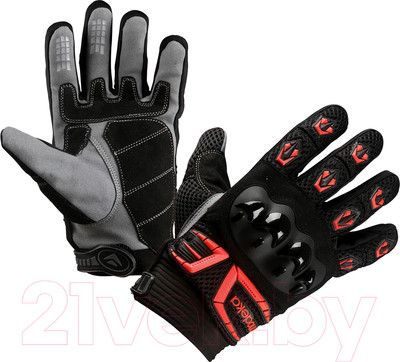Мотоперчатки Modeka MX Top (р.9, черный/красный)