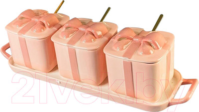 Набор емкостей для хранения Lenardi Multicolor 106-343 (3шт, с ложками)