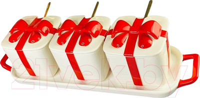 Набор емкостей для хранения Lenardi Multicolor 106-342 (3шт, с ложками)