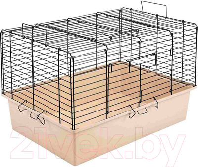 Клетка для грызунов Homepet №2 87985 (58x40x32.5см, бежевый/черный)