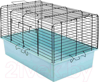 Клетка для грызунов Homepet №2 87986 (58x40x32.5см, бирюзовый/черный)