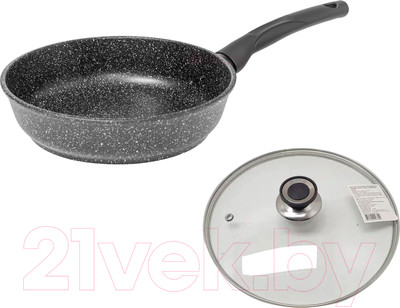 Сковорода Виктория Гранит АЛА 220 (G0022) (с крышкой)