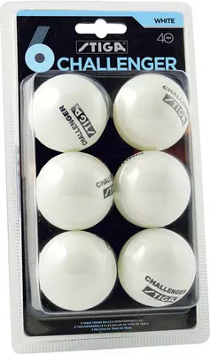 Набор мячей для настольного тенниса STIGA Challenger / 5200-06 (6шт, белый)