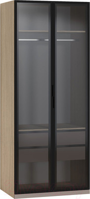 Шкаф с витриной Mobi Амьен 16.395 (плэйн/веллюто капучино AG 707 ПВХ)