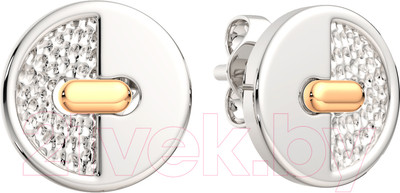 Серьги из серебра ZORKA 0300185.G14K.ZZ (с золотой вставкой)