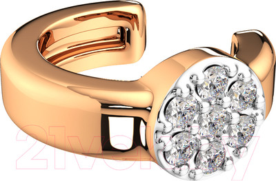 Моносерьга из розового золота ZORKA 3D00456.14K.R (с бриллиантами)