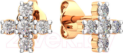 Серьги из розового золота ZORKA 3101636.9K.R (с фианитами)