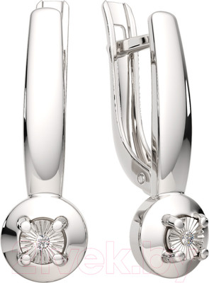 Серьги из серебра ZORKA 03D0067.ZZ (с бриллиантами)
